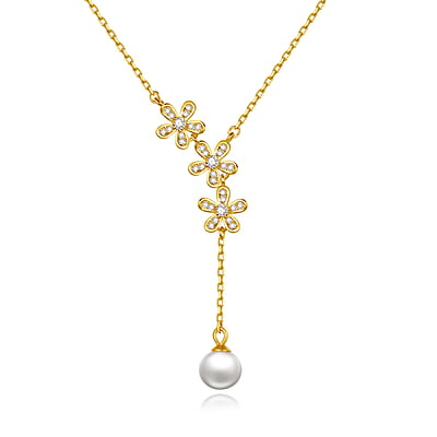 Daisy Pearl Necklace