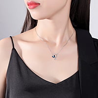 Enchanted Blue Crystal Butterfly Necklace Enchanted Blue Crystal Butterfly Necklace