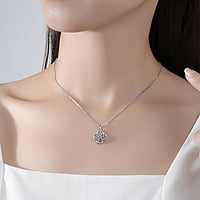 Sterling Silver Bamboo Shadow Necklace Sterling Silver Bamboo Shadow Necklace