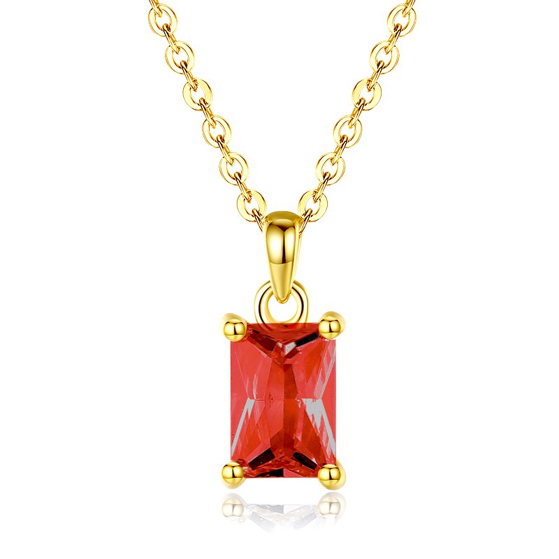 Gold-Plated January Birthstone Necklace