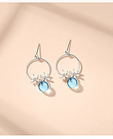 Aquamarine Daisy Earrings Aquamarine Daisy Earrings