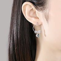 Aquamarine Daisy Earrings Aquamarine Daisy Earrings