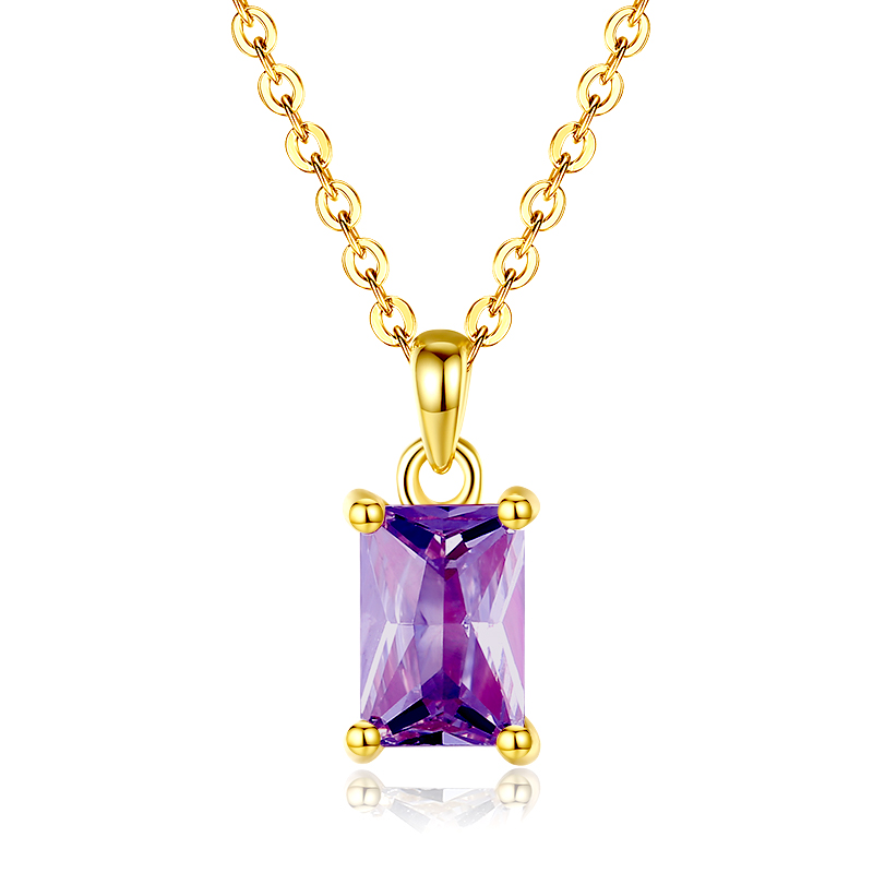 Gold-Plated February Birthstone Necklace