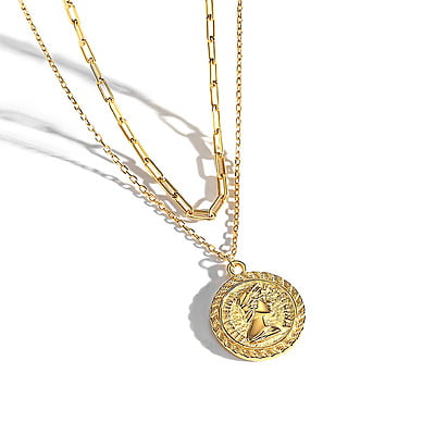 Gold-Plated Queen Elizabeth Necklace