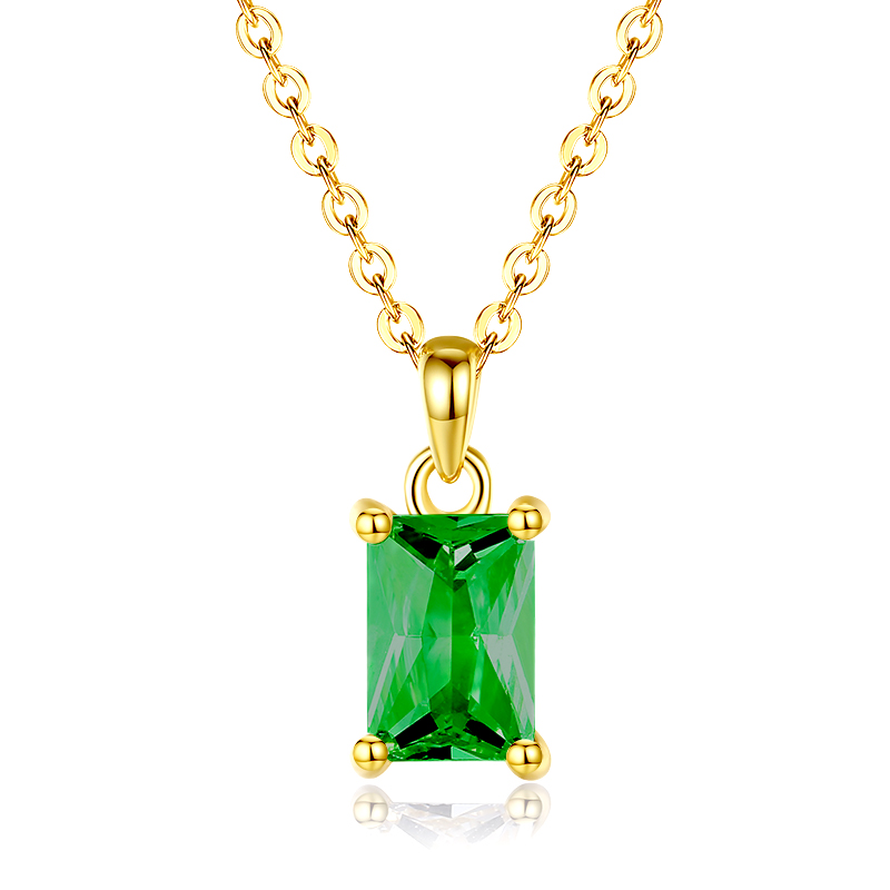 Gold-Plated May Birthstone Necklace