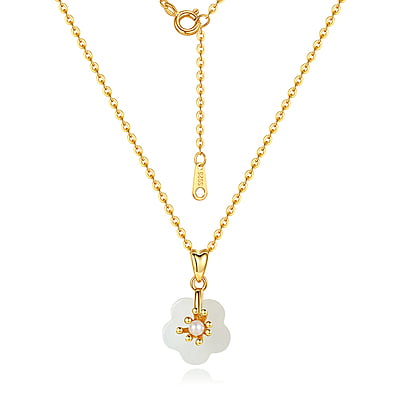Jade Flower Necklace