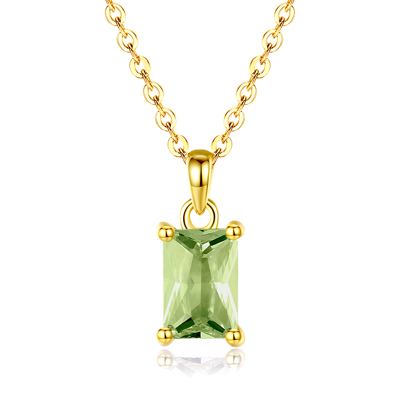 Gold-Plated August Birthstone Necklace